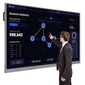 Dual Systeem Gehard Glas Interactieve Borden Beschermt Ogen 110Inches Verwijderbaar Intern Whiteboard