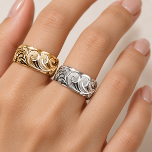 Bague de mariage unisexe en zircon serti à griffes, motif végétal, classique, élégante, tendance - Product Image 2