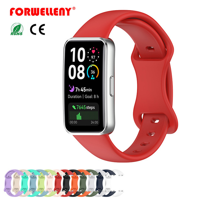 FORWELLENY Sport Smart Watch Bands Rubber Wristband Bracelet Correa with NFC Silicone Strap Band for Huawei 8 9 10