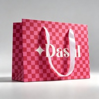 Sacs en papier personnalisés avec logo imprimé, sacs en papier de luxe pour vêtements et cosmétiques, sacs cadeaux recyclables pour boutiques avec ruban et corde