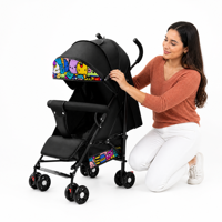 Poussette bébé en métal, légère (3,7 kg), pliable, capacité de charge de 15 kg, pour les enfants de 0 à 3 ans, gain de place, utilisation en extérieur
