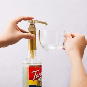 SY High Quality Big Dosage 15cc 30cc 1600ml PET Plastic Transparent <b>Bottle</b> with 38/410 Syrup Sauce <b>Pump</b> <b>Dispenser</b> for Coffee Bar - Product Image 2