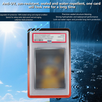 Étui antichoc dégradé en TPU+PC avec écran avant en verre transparent pour cartes PSA, cartes de collection, cartes de sport et cartes de jeu