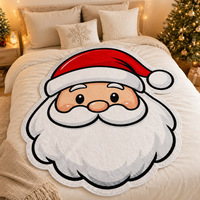 2026 Neue Ideen Weihnachtsgeschenk Einzigartige Weihnachtsmann-förmige Flanell-Decke Weiche Plüsch Gemütliche Couch-Bettdecke Innendekor-Teppich