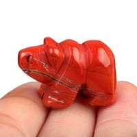Figurine d'ours en cristal multi-matériaux 25MM, ours polaire sculpté à la main, statue d'animal en pierre précieuse naturelle, collection de cristaux Reiki, cadeau