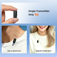 Microphone Lavalier Sans Fil 48kHz 24bit Portée 150m Autonomie 8H Système Audio Micro à Clip pour Réunions et Diffusion en Direct
