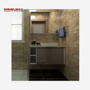 Lo último en espejo de tocador de maquillaje Vintage wengué de cristal para baño con escritorio <span class=keywords><strong>y</strong></span> silla - Product Image 6