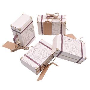 Mini Suitcase Candy Folding Box Paper Packaging Gift Boxes Cardboard
