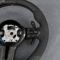 Volant en cuir et fibre de carbone amélioré, adapté aux BMW Série 3 et 5 (F01, F07, F10, F15, F16, F20, F22, F25, F30, F32, F36, M3, M4, E90, E70)