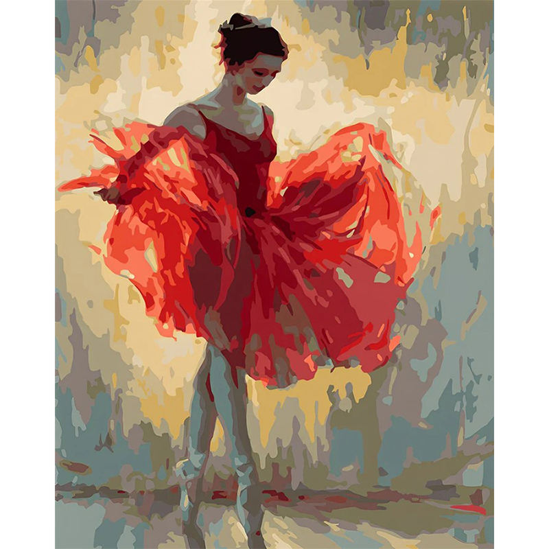 Ballerina in Red Dress