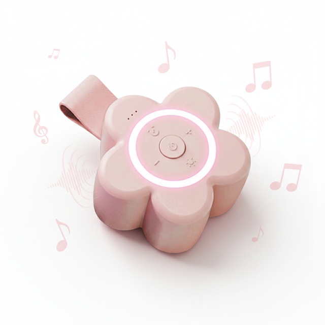 Portable White Noise Machine with Rechargeable Battery, Adjustable Brightness Night Light Sound Soother for Baby Sleep Therapy