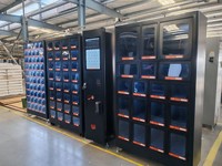 Máquina expendedora combinada de casillero inteligente biométrico y RFID con acceso seguro y ventas Acepta pagos con código QR de moneda de tarjeta de crédito