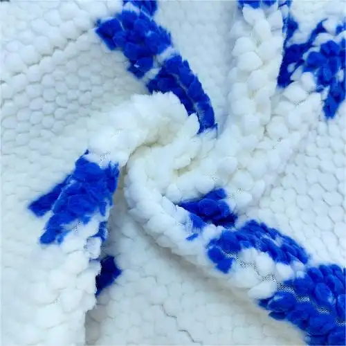 China Factory 260gsm Jacquard gestrickt 100% Polyester super bequem Lamm Sherpa Fleece Stoff für Winterkleid ung