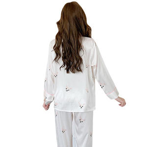 Conjunto de pijama de dos piezas para mujer de alta calidad acogedora con dibujos animados de animales personalizados - Product Image 3