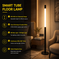 Lampe sur pied LED ronde moderne pour chambre et salon, de luxe, extensible, réglable CCT, à intensité variable, pour la décoration du salon