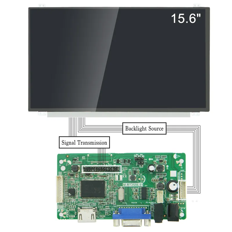 Fabrieksfabrikant Aangepaste Reparatie Tft 1920X1080 15.6 Inch Breed Ips Pc Computerscherm Control Board Module Lcd-Paneel