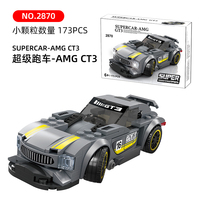 Mini bloc voiture 2870 Super sport voiture de course MOC briques modèle enfants unisexe assemblage éducatif bloc de construction en plastique jouet Juguete
