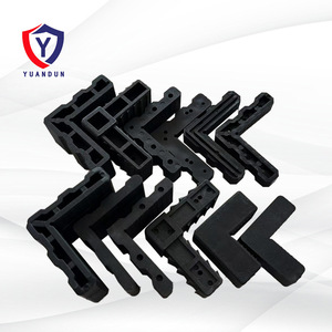 Custom <b>Plastic</b> Square Tube Connectors For Door Window Cabinet Corner <b>Brackets</b> Minimalist Design Screw Installation - Product Image 1