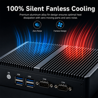 Mini-ordinateur EGLOBAL Intel N100 Series, Quad Core, RJ45 LAN, 4 USB, 2 COM, VGA, double affichage HD, pour la maison, l'école, Mini PC NUC 2026