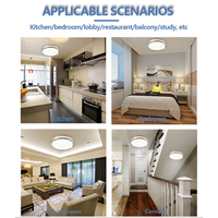 Plafonnier double anneau ultra-plat à montage en surface pour intérieur, tension universelle 120-347V, 15W, 18W, 24W, 36W, avec certification ETL