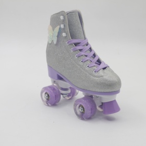 Chaussures à roulettes professionnelles grises en PU avec roues lumineuses, <span class=keywords><strong>châssis</strong></span> PP clignotant, étanches, roulements ABEC-7, réglables <span class=keywords><strong>pour</strong></span> usage extérieur - Product Image 6