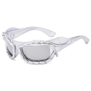 Personnalité 2000'S Hip Hop Lunettes Unisexe <span class=keywords><strong>Futuriste</strong></span> UV400 Lunettes De Sport Spice Girls Coupe-Vent Équitation Y2K Lunettes De Soleil - Product Image 3