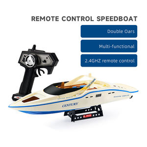 Yacht RC haute vitesse 18 km/h, modèle de bateau à voile d'extérieur, double rames, télécommande 2,4 GHz, bateau rapide en plastique pour enfants - Product Image 2