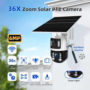 Lente dual Dual View Smart Wifi Batería solar IP66 20W Panel solar con UBOX <span class=keywords><strong>APP</strong></span> 36X <span class=keywords><strong>Zoom</strong></span> opcional Cámara <span class=keywords><strong>de</strong></span> <span class=keywords><strong>Audio</strong></span> bidireccional PTZ - Product Image 2