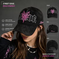 Gorra de Béisbol DYMF de 5 Paneles con Visera Curva, Gorra Deportiva de Gamuza Personalizada con Logotipo