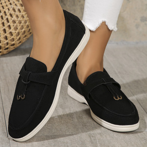 Nouveaux Mocassins Bleus <span class=keywords><strong>Femme</strong></span> Style Européen Américain Automne 2025 Chaussures Plates Décontractées et Sportives Grandes Tailles Fermeture Facile à Enfiler pour l'Été - Product Image 4