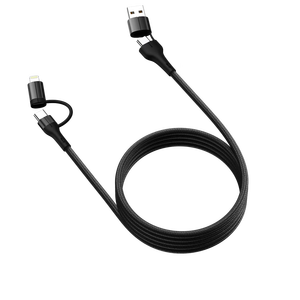 Câble de données magnétique à absorption améliorée 4 en 1 Type C, nouvelle version améliorée, double Type-C pour Apple Samsung - Product Image 1