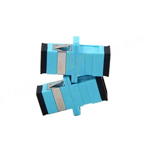 50-100 piezas OM3 SC adaptador de fibra óptica Gigabit agua azul brida acoplador de fibra - Product Image 1