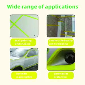 Green Adhesive Automotive Masking Tape High Temperature Car Painting Washi Masking Tapes Wholesale Rice Tape