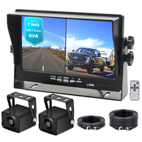 IPoster remorque de camion de vente chaude 7in ahd double enregistrement en boucle de moniteur IPS fendu avec kit de caméras de recul de recul 1080P
