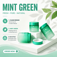 Pot en verre dépoli vert mat pour compléments alimentaires, flacon rond vide pour capsules et gélules, impression personnalisée, contenant en verre pour produits de santé