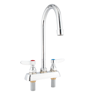 Robinet de cuisine compact en laiton chromé, double poignée, débit fluide, bec rotatif, mitigeur économiseur d'eau - Product Image 1