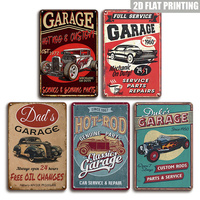 Letrero Metálico Personalizado para Garaje, Estilo Hot Rod, Establecido en 1972, Mecánico en Servicio, Decoración de Pared Retro Vintage para Garaje y Cuarto de Hombre