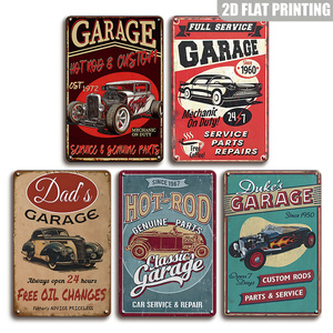Insegna in Metallo Personalizzata per Garage e Officina, Stile Hot Rod, Est. 1972, Meccanico in Servizio, Decorazione Murale Retrò Vintage per Garage e Man Cave - Product Image 1