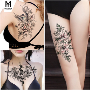 Tatouages sexy à marque privée, autocollants de tatouage demi-bras, vente en gros, faux tatouages temporaires imperméables - Product Image 3