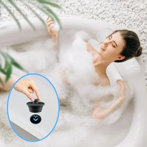 Bouchon de vidange en silicone cylindrique de 84 mm, installation facile pour baignoire et lavabo - Product Image 2