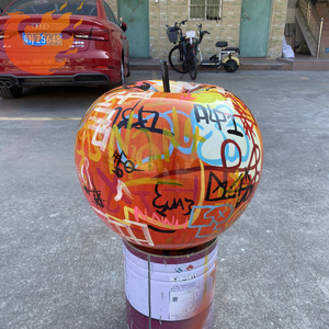 Scultura <span class=keywords><strong>pop</strong></span> <span class=keywords><strong>art</strong></span> in fibra di vetro, moderna statua di mela di grandi dimensioni, arredo urbano, design creativo, scultura a forma di frutto, ornamenti dipinti a mano - Product Image 3