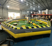 EASYFUN Jeu Commercial Interactif Gonflable Wipeout Meltdown de Haute Qualité 5m – Achat Facile – Jeux Mécaniques Gonflables
