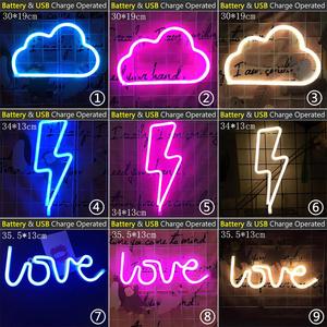 <span class=keywords><strong>Lampe</strong></span> murale en plastique avec éclairage LED en forme de <span class=keywords><strong>nuage</strong></span>, <span class=keywords><strong>néon</strong></span>, lumière d'ambiance, décoration artistique, pour chambre d'enfant, bébé, éclairage de fête, Noël - Product Image 3