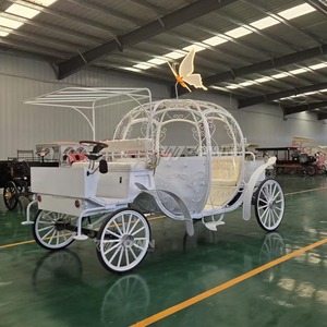 Charrette électrique Cendrillon en forme de citrouille à 4 roues sans chevaux avec éclairage LED pour mariage, site touristique, visites guidées, personnalisable - Product Image 3