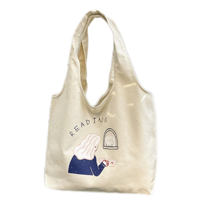 Dành cho phụ nữ sinh viên có thể tái chế Túi vải <span class=keywords><strong>Custom</strong></span> made Craft Đồng bằng bông mua sắm <span class=keywords><strong>Tote</strong></span> túi vải - Product Image 4