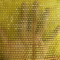 Sacs en filet et sacs tissés en polypropylène jaune vif personnalisés, adaptés aux oignons, pommes de terre, légumes, etc.