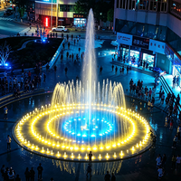Fontaine musicale extérieure de grande taille pour lac, fontaine d'eau dansante programmable, fontaine à lumière LED colorée, attraction touristique