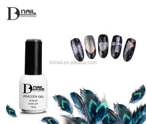 Vernis à ongles BD Peacock Gel 6 nuances de paon exclusives, différents effets sur les bases claires et foncées, à porter <span class=keywords><strong>seul</strong></span> ou en superposition - Product Image 6