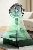 Ventilateur électrique haute puissance avec télécommande, humidificateur portable sur pied, brumisateur rafraîchissant