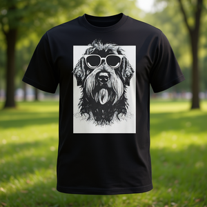 Camiseta con dibujo artístico de perro <span class=keywords><strong>ruso</strong></span> <span class=keywords><strong>Terrier</strong></span>, color <span class=keywords><strong>negro</strong></span>, unisex, talla M para adultos - Product Image 3